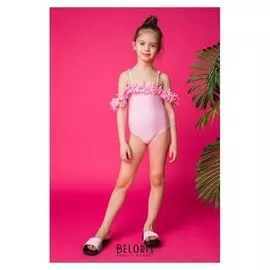 Купальник слитный для девочки Minaku "Paradise", размер 122-128, цвет розовый