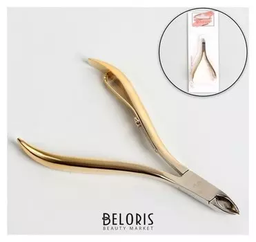 Кусачки маникюрные для кутикулы, 9,5 см, длина лезвия - 10 мм, цвет золотистый/серебристый
