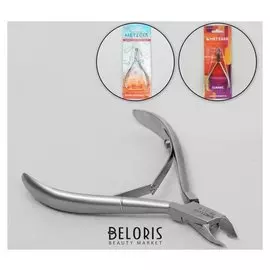 Кусачки маникюрные для кутикулы, двойная пружина, 10 см, длина лезвия - 4 мм, цвет матовый серебристый, Pn-2/4-d-bj-lj