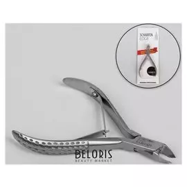 Кусачки маникюрные для кутикулы, двойная пружина, 10 см, длина лезвия - 6 мм, цвет матовый серебристый, Pnec-304-d-lj