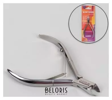 Кусачки маникюрные для кутикулы, двойная пружина, 10 см, длина лезвия - 3 мм, цвет серебристый, Pn-2/3-s-bj-lj