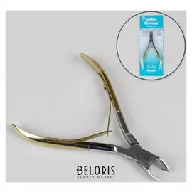 Кусачки маникюрные, двойная пружина, 10,5 см, длина лезвия - 6 мм, цвет золотистый/серебристый