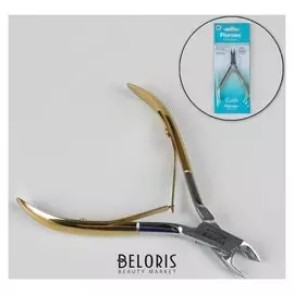 Кусачки маникюрные, двойная пружина, 10 см, длина лезвия - 7 мм, цвет золотистый/серебристый