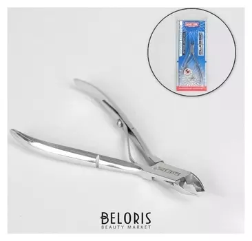 Кусачки маникюрные, одинарная пружина, 10 см, длина лезвия - 6 мм, цвет серебристый, КСС 1 M SS