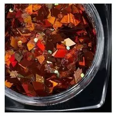 Кусочки битого стекла для декора, цвет оранжевый