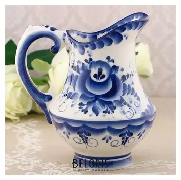 Кувшин «Цветок», 17 × 13 × 17 см, гжель