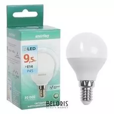 Лампа Cветодиодная Smartbuy, р45, E14, 9.5 Вт, 4000 К, теплый белый свет