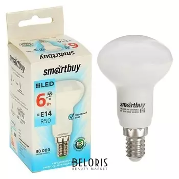 Лампа Cветодиодная Smartbuy, R50, 6 Вт, E14, 4000 К, дневной белый