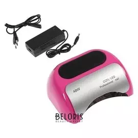 Лампа для гель-лака Luazon Luf-23, Uv-led, 48 Вт, 12 диодов, таймер 10/30/60 сек,розовый