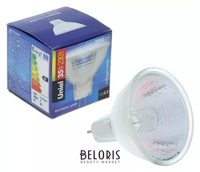 Лампа галогенная Uniel, 35 Вт, Gu5.3, 230 В