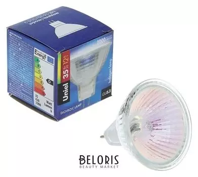 Лампа галогенная Uniel, 35 Вт, Gu5.3, 12 В