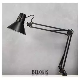 Лампа на зажиме «Сорес», чёрная, E27, 40 Вт