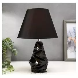 Лампа настольная 16028/1bk E14 40вт черный мрамор 24,5х24,5х37 см