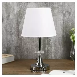 Лампа настольная "Алора" 1х40вт Е27 хром 21х21х36 см.