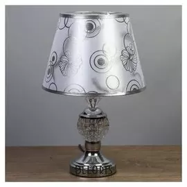 Лампа настольная "Аурика" 1х40вт Е27 220в серебро 25х25х40 см