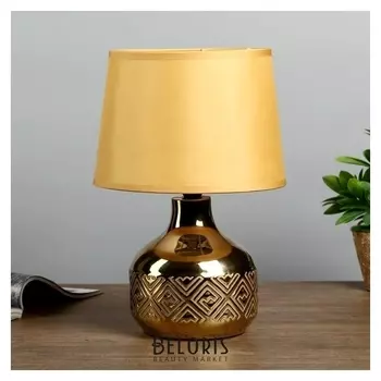 Лампа настольная "Кантри" Е14 1х40вт золото 20х20х30 см