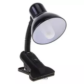 Лампа настольная на зажиме "Ночь" с выкл., чёрная