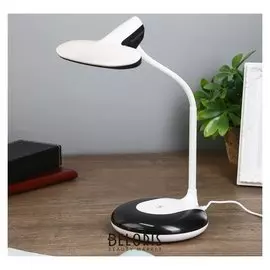 Лампа настольная "Пронто" 2 режима LED 7Вт 3000-6000к белый-черный 13х15х38 см.