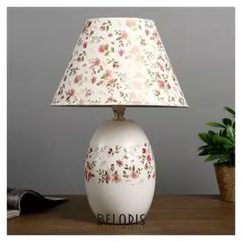 Лампа настольная "Сатин" 1х40вт Е14 белый 27х27х38 см.