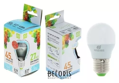 Лампа светодиодная ASD Led-шар-standard, е27, 5 Вт, 230 В, 4000 К, 450 Лм