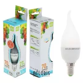 Лампа светодиодная ASD Led-свеча НА ветру-standard, е14, 7.5 Вт, 230 В, 4000 К, 675 Лм