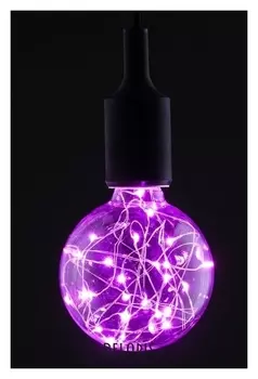 Лампа светодиодная декоративная "Шар", G95, 3 Вт, E27, 135х95, розовый