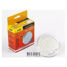 Лампа светодиодная Ecola Light, 6 Вт, Gx53, 2800 K, 27x75, прозрачное стекло