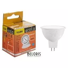 Лампа светодиодная Ecola Mr16, 10 Вт, Gu5.3, 2800 К, 220 В, 51х50 мм, матовая
