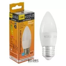 Лампа светодиодная Ecola Premium "Свеча", 7 Вт, е27, 2700 К, 220 В, 105х37 мм