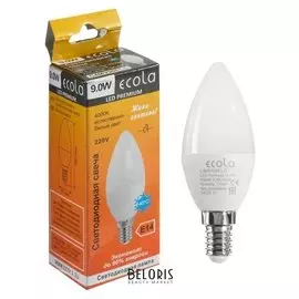 Лампа светодиодная Ecola Premium "Свеча", 9 Вт, е14, 4000 К, 220 В, 100х37 мм