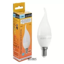 Лампа светодиодная Ecola "Свеча на ветру", 7 Вт, е14, 6000 К, 220 В, 130х37 мм