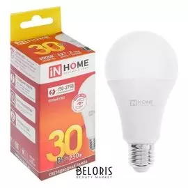 Лампа светодиодная IN Home Led-a70-vc, е27, 30 Вт, 230 В, 3000 К, 2700 Лм