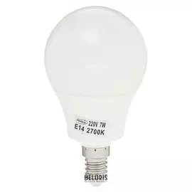 Лампа светодиодная Luazon Lighting, 7 Вт, е14, 560 Лм, 2700 К, 180-265 В, AL радиатор