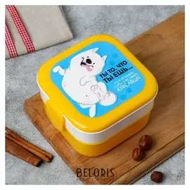 Ланч-бокс двухуровневый «Ты то, что ты ешь», 0.8 л