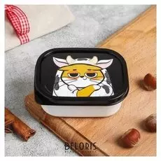 Ланч - бокс «Котик в костюме коровы» 150 мл