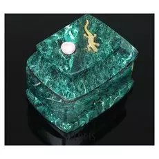 Ларец "Ящерка" 12,5х8х8,5 см, змеевик