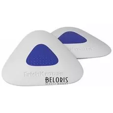 Ластик Erich Krause "Smart soft Mini", 36х36х8 мм, белый, треугольный, термопластичная резина, пластиковый держатель