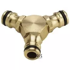 Латунный трехсторонний соединитель для шлангов