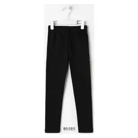 Леггинсы для девочки, цвет чёрный, рост 158 см