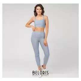 Леггинсы женские спортивные, цвет светло-серый, размер 40-42 (S)