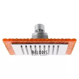 Лейка стационарная, квадратная, 15 х15 см, 1 режим, пластик, цвет желтый/хром