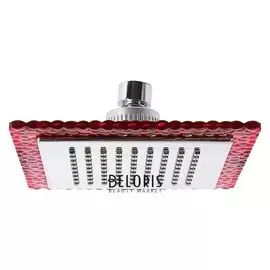 Лейка стационарная, квадратная, 15 х15 см, 1 режим, пластик, цвет красный/хром