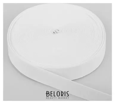 Лента эластичная, 35 мм, 25 ± 1 м, цвет белый