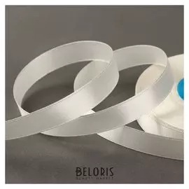 Лента атласная, 12 мм × 33 ± 2 м, цвет молочный №042