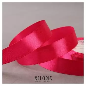 Лента атласная, 20 мм × 23 ± 1 м, цвет малиновый №28