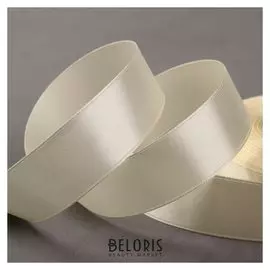 Лента атласная, 25 мм × 33 ± 2 м, цвет кремовый №008