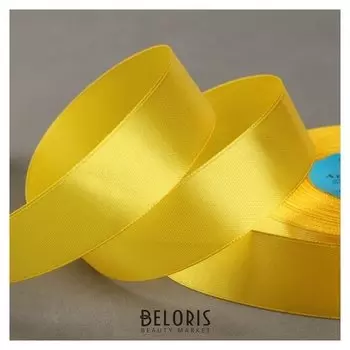 Лента атласная, 25 мм × 33 ± 2 м, цвет жёлтый №128