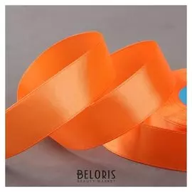 Лента атласная, 25 мм × 33 ± 2 м, цвет оранжевый №023