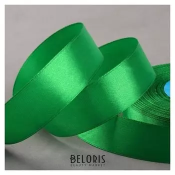 Лента атласная, 25 мм × 33 ± 2 м, цвет зелёный №019