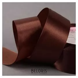 Лента атласная, 40 мм × 23 ± 1 м, цвет шоколадный №31
